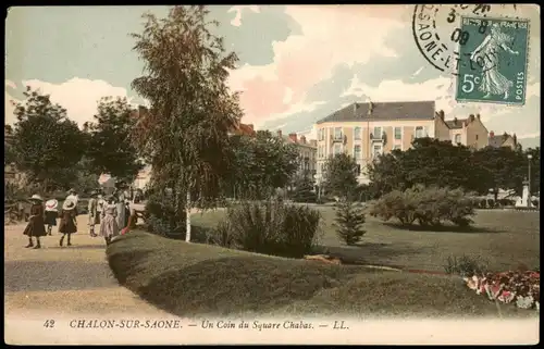 Chalon-sur-Saone Chalon-sur-Saône Un Coin du Square Chabas 1909