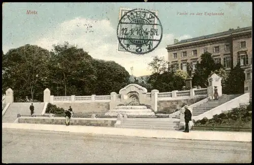 CPA Metz Partie an der Esplanade 1910/1908