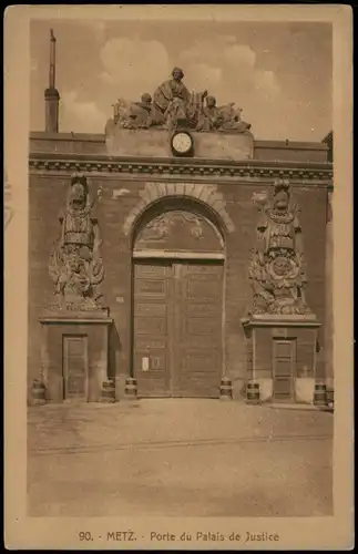 CPA Metz Porte Justizpalast (Palais de Justice) 1928