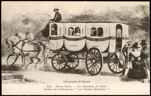 Paris Vieux Paris Les Omnibus en 1829 (Bus Verkehr Geschichte) 1920