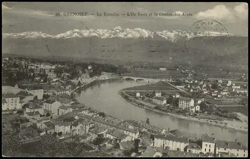 Grenoble La Tronche Panorama L'Ile Verte et la Chaine des Alpes 1911