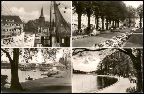Neustadt (Holstein) Mehrbild-AK mit Hafen, Markt und Jungfernstieg 1960