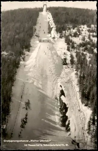 Schmiedefeld (Rennsteig) Ski-Sprungschanze Walter Ulbricht im Vessertal 1963