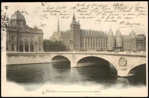 CPA Paris Le Tribunal de Commerce et la Conciergerie 1904