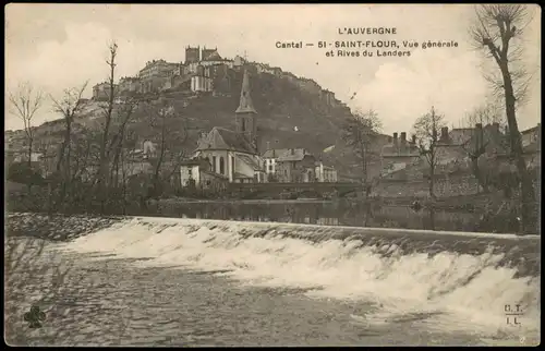 CPA Saint-Flour (Cantal) Vue générale et Rives du Landers 1910