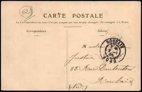 CPA Calais Ancienne tour du guet, Straßen-Ansicht 1905