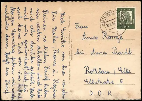 Ansichtskarte Westerburg Stadt, Märchenwald, Park 1962