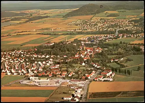 Ansichtskarte Felsberg (Hessen) Luftbild 1977  gel. unfrankiert mit Stempel