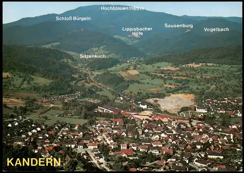 Ansichtskarte Kandern (LK Lörrach) Luftaufnahme Luftbild 1998