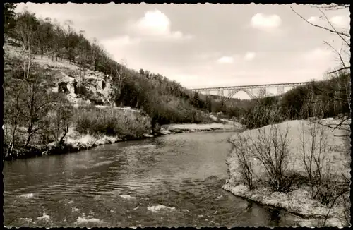 Ansichtskarte Remscheid Brücke Müngstener Brücke Wupperpartie 1962