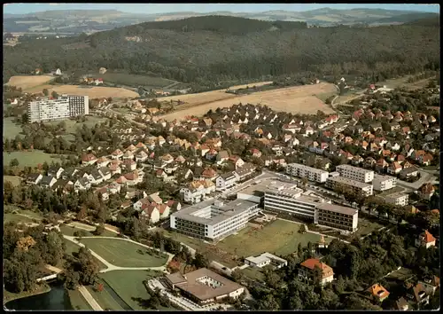 Ansichtskarte Bad Salzuflen Luftbild Seeterrassen, Kurklinik 1973
