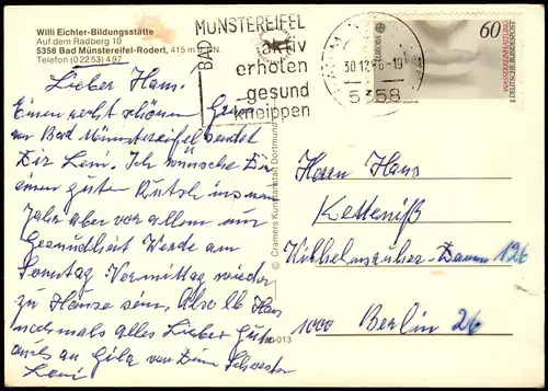 Bad Münstereifel Rodert - Willi Eichler - Bildungsstätte B 1986