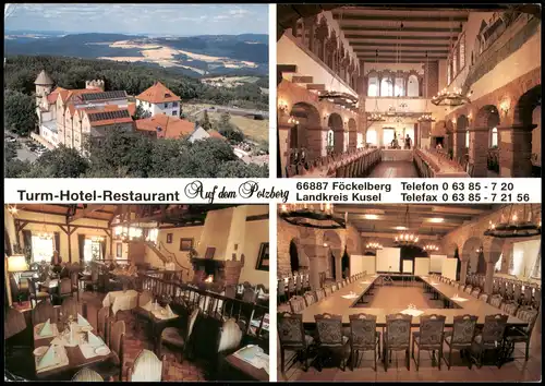 Föckelberg (Lk Kusel) Turm-Hotel-Restaurant mit Innenansichten 1986