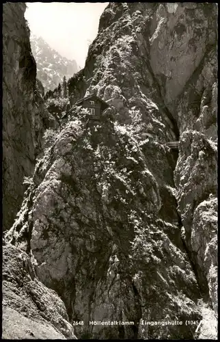Ansichtskarte Garmisch-Partenkirchen Höllentalklamm 1961  Sektionsstempel