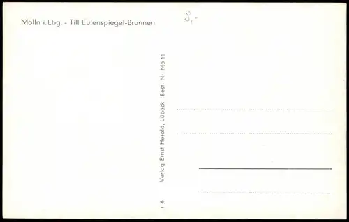 Ansichtskarte Mölln (Schleswig-Holstein) Till Eulenspiegel-Brunnen 1969