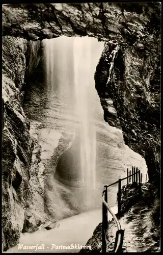 Ansichtskarte Garmisch-Partenkirchen Waterfall/Partnachklamm, Wasserfall 1960