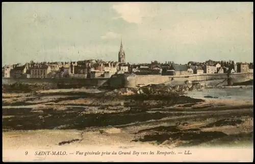 Saint-Malo Vue générale prise du Grand Bey vers les Remparts 1910
