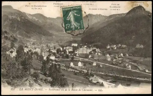 CPA Le Mont-Dore Panorama vu de la Route de Clermont 1910