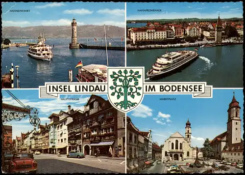 Ansichtskarte Lindau (Bodensee) Hafen, Marktplatz 1976