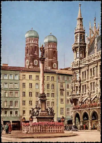 Ansichtskarte München Marienplatz 1974