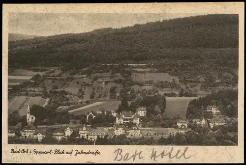 Ansichtskarte Bad Orb Blick auf Jahnstraße 1953