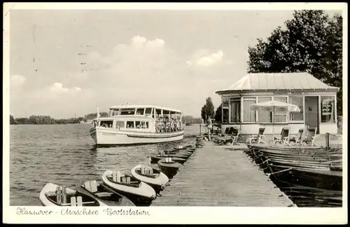 Döhren-Wülfel-Hannover Maschsee, Bootsstation - Fahrgastschiff 1953