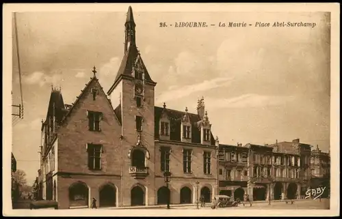 CPA Libourne La Marrie - Place Abel-Surchamp 1928