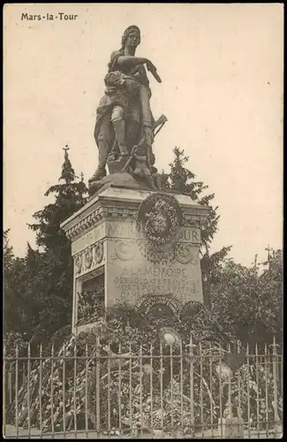 CPA Mars-La-Tour Statue 1916