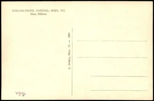 Ansichtskarte Wien SCHLOSS-HOTEL COBENZL, WIEN, XIX. 1928