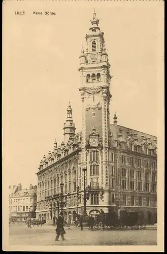 CPA Lille Neue Börse 1917  gel. Feldpoststempel WK1