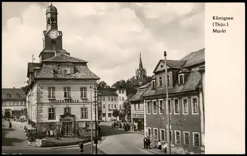 Ansichtskarte Königsee Sparkasse am Markt 1959