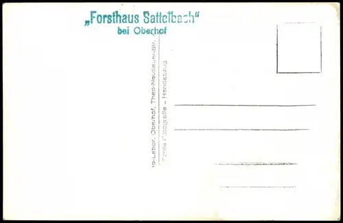 Ansichtskarte Oberhof (Thüringen) Forsthaus Sattelbach bei Oberhof 1960