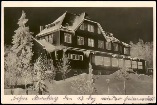 Ansichtskarte Oberhof (Thüringen) FDGB-Erholungsheim Stachanow 1955