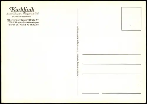 Villingen-Villingen-Schwenningen Mehrbildkarte mit Kurklinik am Germanswald 1975