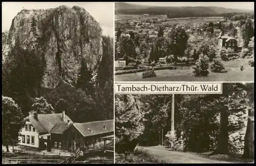 Ansichtskarte Tambach-Dietharz DDR Mehrbildkarte mit 3 Ortsansichten 1966