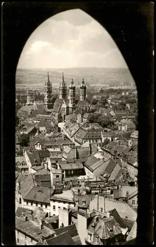 Naumburg (Saale) Blick von der Wenzelskirche auf den Dom 1963/1960