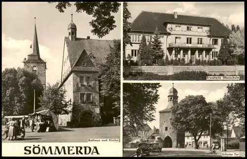 Sömmerda  Mehrbild Rathaus Kirche Erweiterte Oberschule Erfurter Tor 19565/1964