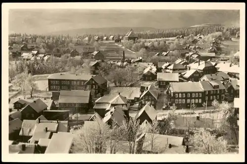 Ansichtskarte Schmiedefeld (Rennsteig) Stadt im Winter 1956
