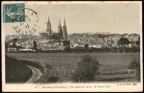 Bayeux Bayeux Panorama Vue générale, prise de Saint-Vigor 1911