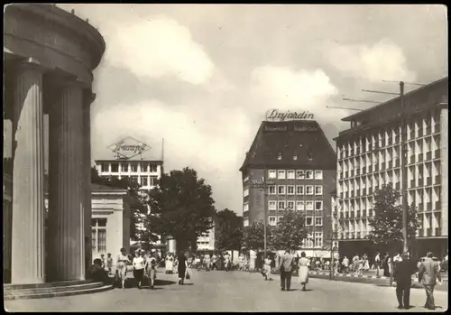 Ansichtskarte Aachen Elisenbrunnen, Straße - Leuchtreklame 1962