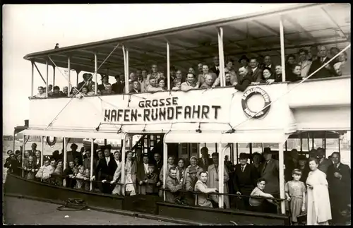 Ansichtskarte  Große Hafenrundfahrt - Fahrgastschiff 1939