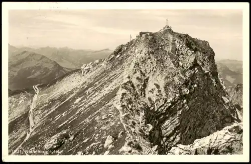 Ansichtskarte Oberstdorf (Allgäu) Nebelhorn mit Gipfelhütte 1952
