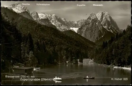 Ansichtskarte Garmisch-Partenkirchen Risser-See/Riessersee - Bootshaus 1967