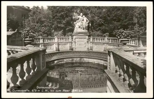 Ansichtskarte Donaueschingen Donauquelle 1950