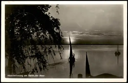 Niedersachsen (Bundesland allgemein) Steinhuder Meer - Abendstimmung 1952