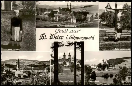 St. Peter (Hochschwarzwald)   Mehrbild: Trachten, Wegweiser, Stadt 1962