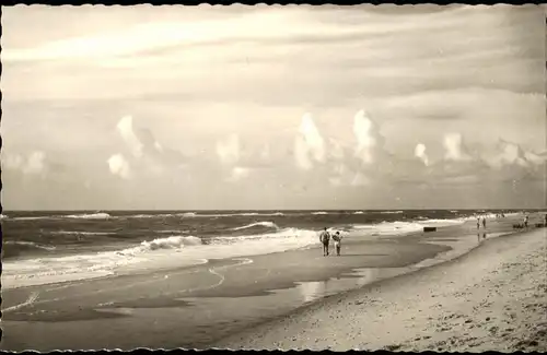 Ansichtskarte Insel Sylt Strandwanderung - Sylt 1959