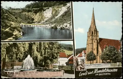 Ansichtskarte Knetzgau (Lk Schweinfurt) Hundelshausen Mehrbild 1965