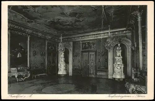 Frankfurt am Main Kurfürstenzimmer im Römer 1934  Briefmarke Reichsparteitag