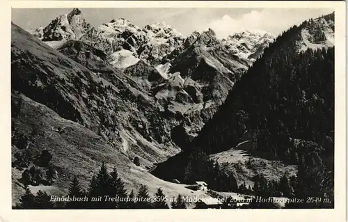 Ansichtskarte Einödsbach-Oberstdorf (Allgäu) Trettachspitze 1942